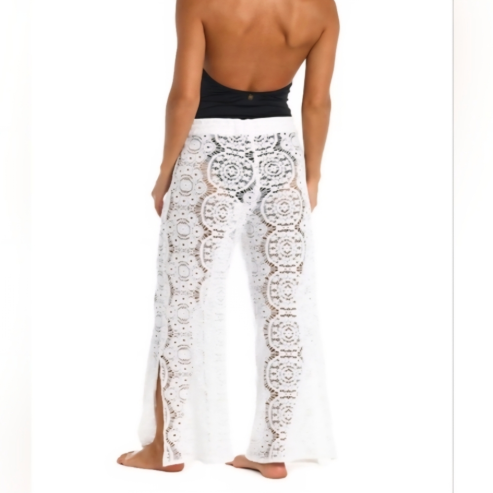 NWT Sunshine 79 Chillin White Crochet Pants Size XL - Picture 6 of 6